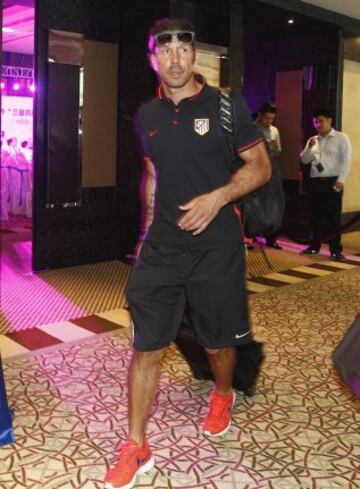 Simeone, muy aclamado por los aficionados.