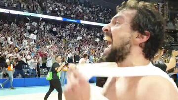 La imagen que se quedará en la retina de los madridistas: Llull, desatado, señalándose el escudo