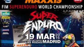 Poster del S&uacute;per Enduro del 19 de marzo en Las Rozas (Madrid).