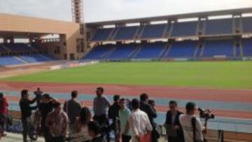 EN BUEN ESTADO. El césped del Stade de Marrakech presentaba ayer un aspecto espectacular, pero sufrirá mucho en los próximos días.
