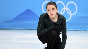 La patinadora rusa Kamila Valieva, durante un entrenamiento en los Juegos Olímpicos de Invierno.