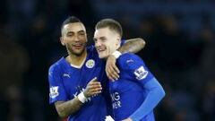 Jamie Vardy durante un partido con el Leicester City esta temporada.