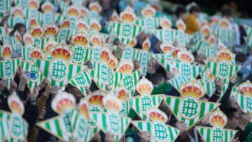 Los aficionados del Betis.