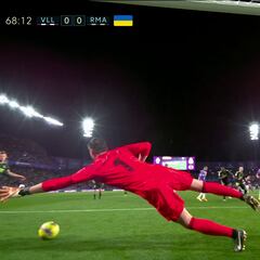 Courtois emuló la parada más famosa a Pelé en una de las intervenciones de LaLiga: brutal