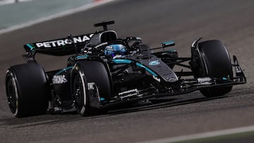 Formula One F1 - Pre Season Testing - Bahrain International Circuit, Sakhir, Bahrain - February 28, 2025 Mercedes' George Russell during testing REUTERS/Hamad I Mohammed