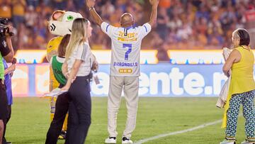 Geronimo -Patrulla Barbadillo during the game Tigres UANL vs America, corresponding to Round 11 of the Torneo Clausura 2023 of the Liga BBVA MX, at Universitario Stadium, on March 11, 2023.
<br><br>
Geronimo -Patrulla Barbadillo durante el partido Tigres UANL vs America, Correspondiente a la Jornada 11 del Torneo Clausura 2023 de la Liga BBVA MX, en el Estadio Universitario, el 11 de Marzo de 2023.