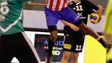Abalo durante un partido con el Atlético.