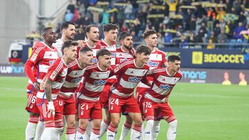 Alineación del Granada enCádiz