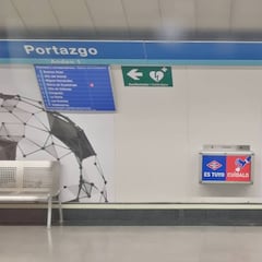 El Rayo Vallecano pone color a la estación de Portazgo