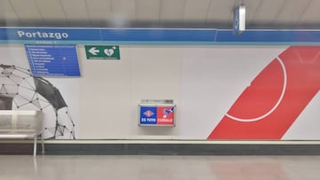 Así está la estación de Portazgo, junto al estadio de Vallecas, donde juega el Rayo Vallecano.