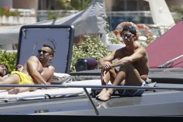 Portugal's Cristiano Ronaldo on holiday in Ibiza before Euro 2016