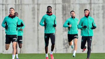 Iñaki Williams en un entrenamiento con el Athletic.