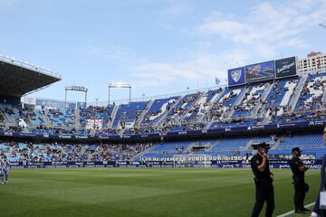 Ambiente muy triste en La Rosaleda.