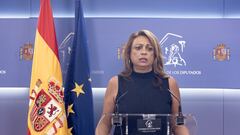 La portavoz de Coalición Canaria, Cristina Valido, ofrece una rueda de prensa tras su reunión con el presidente del Gobierno en funciones, Pedro Sánchez, a 11 de octubre de 2023, en Madrid (España). El presidente del Gobierno en funciones y candidato del PSOE a la reelección, continúa hoy su ronda de contactos con los portavoces de UPN, Coalición Canaria y ERC, para tantear posibles apoyos a su investidura. Tras recibir el encargo del Rey la semana pasada, Sánchez inició una ronda de contactos en la que prevé reunirse con todos los grupos parlamentarios excepto Vox, además de sindicatos, patronal y asociaciones de varios sectores.
11 OCTUBRE 2023;SÁNCHEZ;INVESTIDURA;NEGOCIACIONES;REUNIONES;PARTIDOS;PSOE
Eduardo Parra / Europa Press
11/10/2023