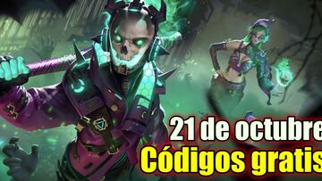 Free Fire | C車digos de hoy viernes 21 de octubre de 2022: recompensas gratis
