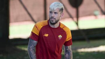 Carles Pérez, en la pretemporada de la Roma.