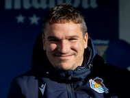 Jon Ansotegi, entrenador de la Real B, que está completando una gran temporada en Segunda División.