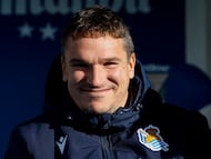 Jon Ansotegi, entrenador de la Real Sociedad B.