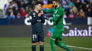 Cuéllar frenó al Madrid en el partido de Copa.