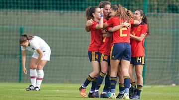 La Selección celebra un gol.
