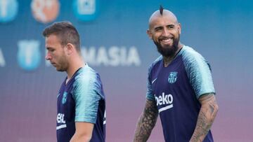 Lesión de Arthur favorece a Vidal para duelos clave de Barcelona
