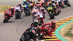 La salida de MotoGP en Sachsenring con Quartararo al frente.