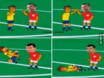 Los memes de la caída de Chile contra Brasil