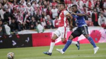 Wilson Morelo marc&oacute; el gol del triunfo de Independiente Santa Fe ante Millonarios.