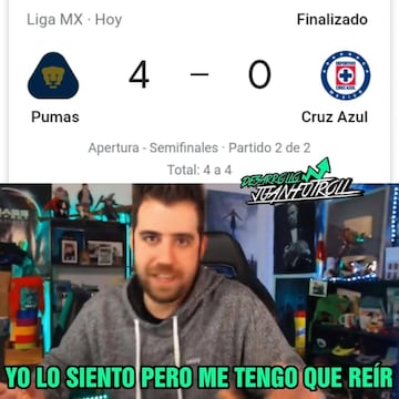 Los memes de la semifinal entre Pumas y Cruz Azul