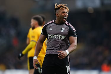 Adama Traoré con el Fulham durante el partido de la Premier League entre el Wolverhampton Wanderers y el Fulham FC en Molineux el 9 de marzo de 2024.