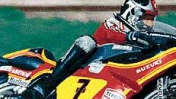 <b>SIEMPRE CON EL 7.</B> Barry Sheene tenía el 7 como su dorsal de la suerte. Aquí lo luce en su Suzuki 500.