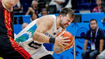 BERLIN, GERMANY - SEPTEMBER 10: Luka Doncic of Slovenia   during the FIBA EuroBasket 2022 round of 16 match between Slovenia and Belgium at EuroBasket Arena Berlin on September 10, 2022 in Berlin, Germany. (Photo by Pedja Milosavljevic/DeFodi Images via Getty Images)