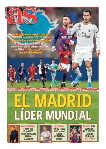 Las portadas de AS de diciembre