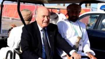 Blatter durante una de sus visitas a Qatar.