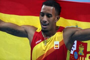  El atleta español Orlando Ortega logró la medalla de plata en la prueba de 110 m vallas 