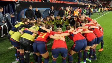 Las jugadoras de la Selección española femenina, en el partido ante Estados Unidos.