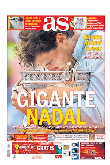 Rafa Nadal a través de las portadas de As