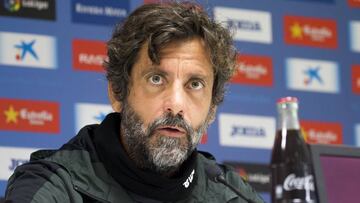 La rueda de prensa de Quique.