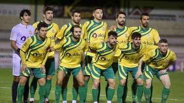 Los jugadores del Tropezón antes del partido.