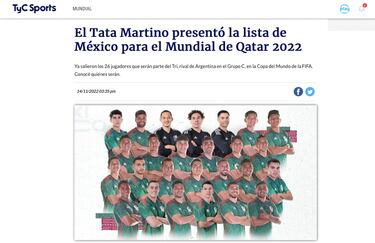 Las reacciones en Argentina tras la lista oficial del Tri
