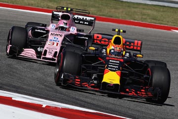 Max Verstappen y Esteban Ocon.