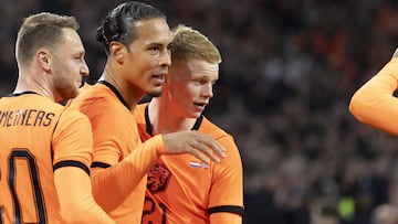 Kees Smit, durante su debut con Holanda.