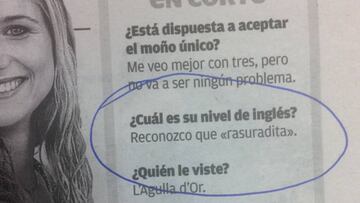 Una candidata a fallera mayor afirma tener un nivel de inglés rasuradito.