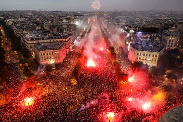 Celebración en las calles de París.