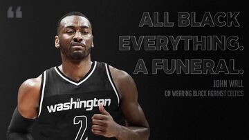 Los Wizards, de negro ante los Celtics: "Vamos de funeral"