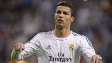 Cristiano celebra uno de sus goles a la Juve en casa.