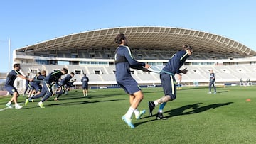 Entrenamiento en el Ciudad de Málaga de hace unas temporadas.