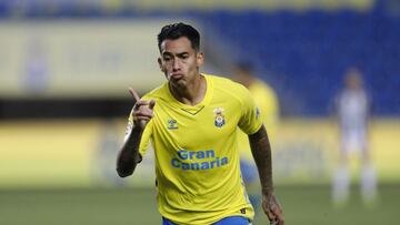 Araújo, en un partido con Las Palmas.