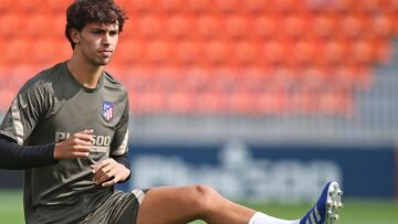 Jo&atilde;o F&eacute;lix, del Atl&eacute;tico, en un entrenamiento