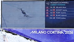 Las duras imágenes de la caída de Lindsey Vonn: el público helado mientras la trasladaban en helicóptero